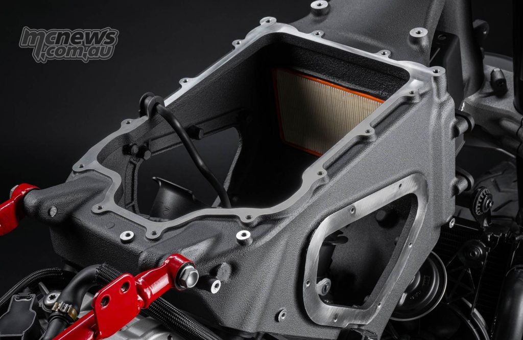 2025 Ducati Multistrada V2 - Frame pulls double duty as the air-box