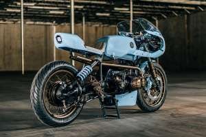 BMW R100 café racer in Gulf Blue by 72 Performance USA